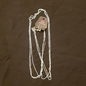 Paparazzi necklace + earrings set